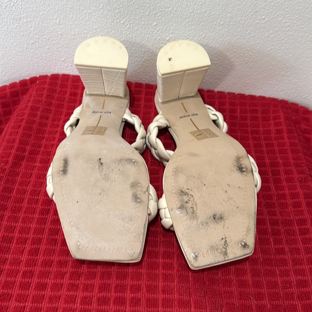 Dolce Vita Ivory Braided Sandals size 9.5 - Picture 5 of 6